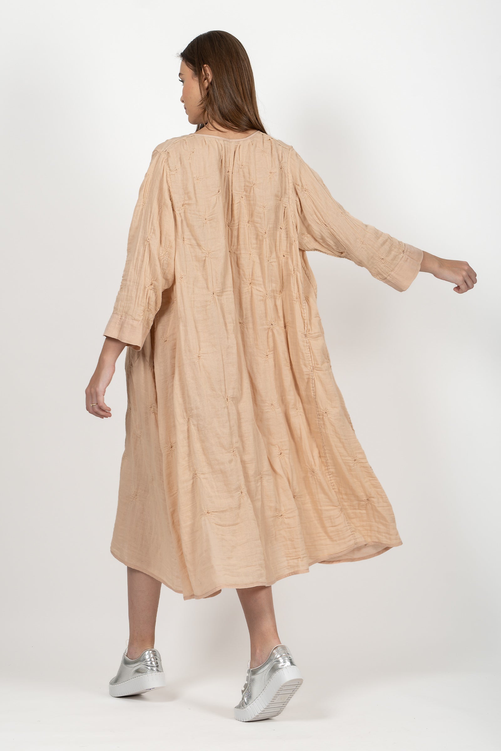 Gauze Shibori Garment A-Line Dress